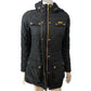Barbour International Quilted Puffer Jacket UK10 Women's Black Hooded Outerwear
