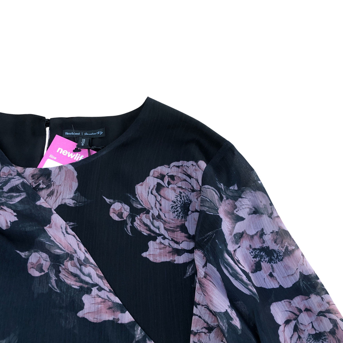 River Island Floral Print Mini Dress Size 12