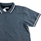 Onfire Men's Polo Shirt Dark Grey Cotton Zip Neck Short Sleeve Large