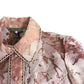 River Island Print Blouse UK12 Women's Sheer Pink Lightweight Shirt