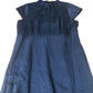 Midi Dress Women's Navy Blue Cap Sleeve Pleated Viscose UK18