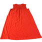Sleeveless Dress Women's Bright Orange Cotton Tassel Detail UK4