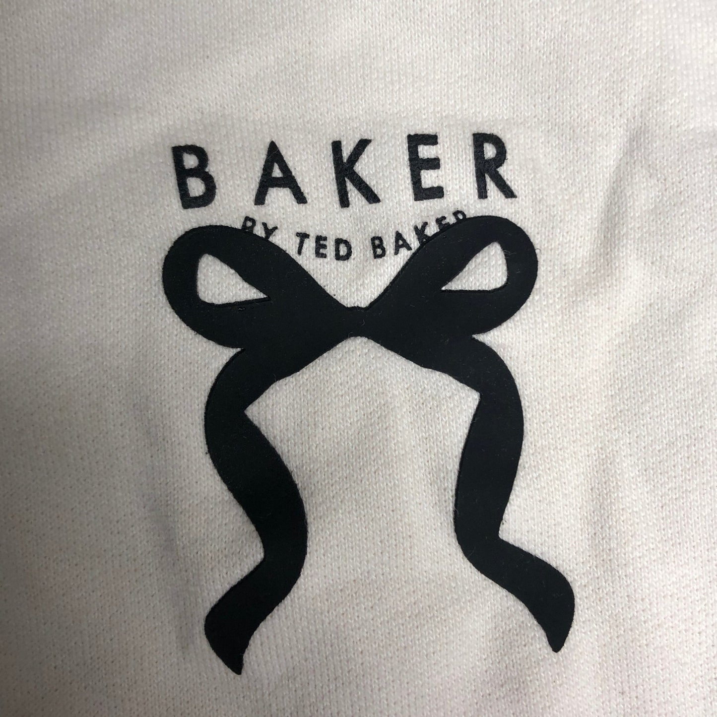 Baker By Ted Baker Girls Sweatshirt 8 Years  Cream Black Detail