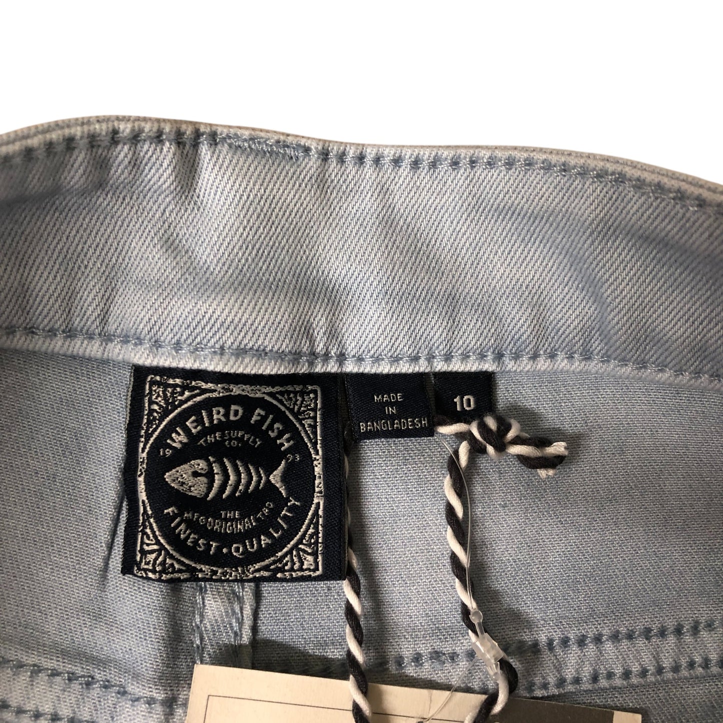 Weird Fish Souline Wide Leg Cropped Jeans Size 10 Women's Skyway Blue