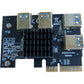 PCIe 1 To 4 Riser Card For Ethereum Bitcoin Mining PCE4PCE-A2