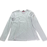 Long Sleeve T-Shirt White 100 Percent Cotton Basic Top Medium