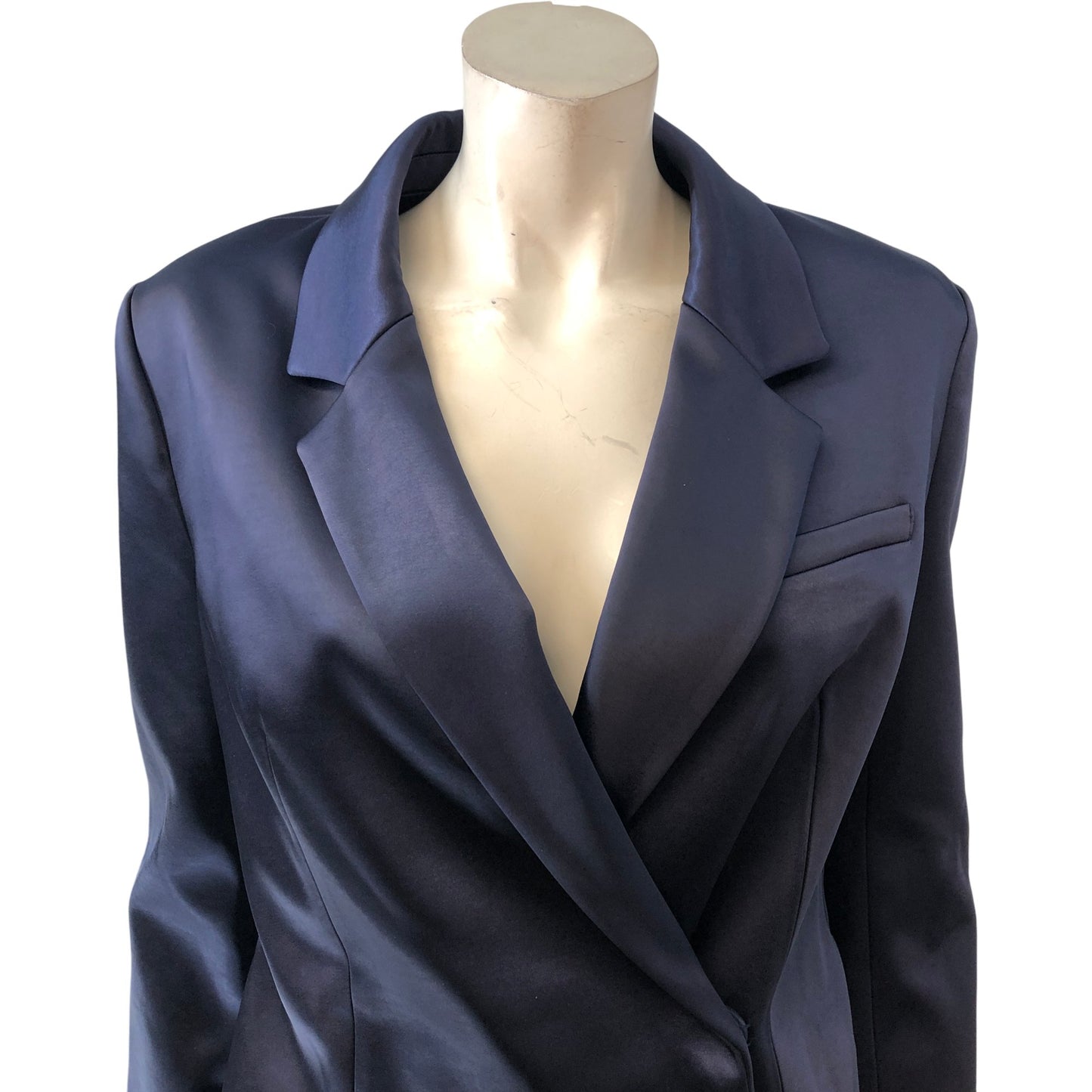 River Island Navy Blazer UK10 Women's Smart Tailored Jacket Size 10