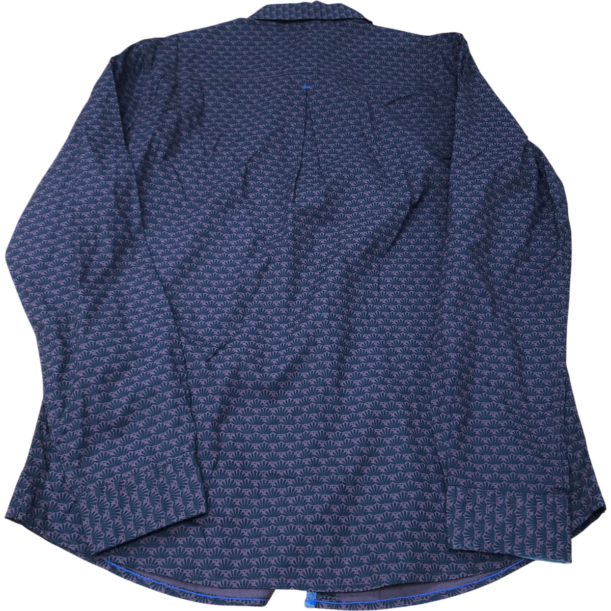 Men's Casual Shirt Size S Cotton Purple Pattern Long Sleeve