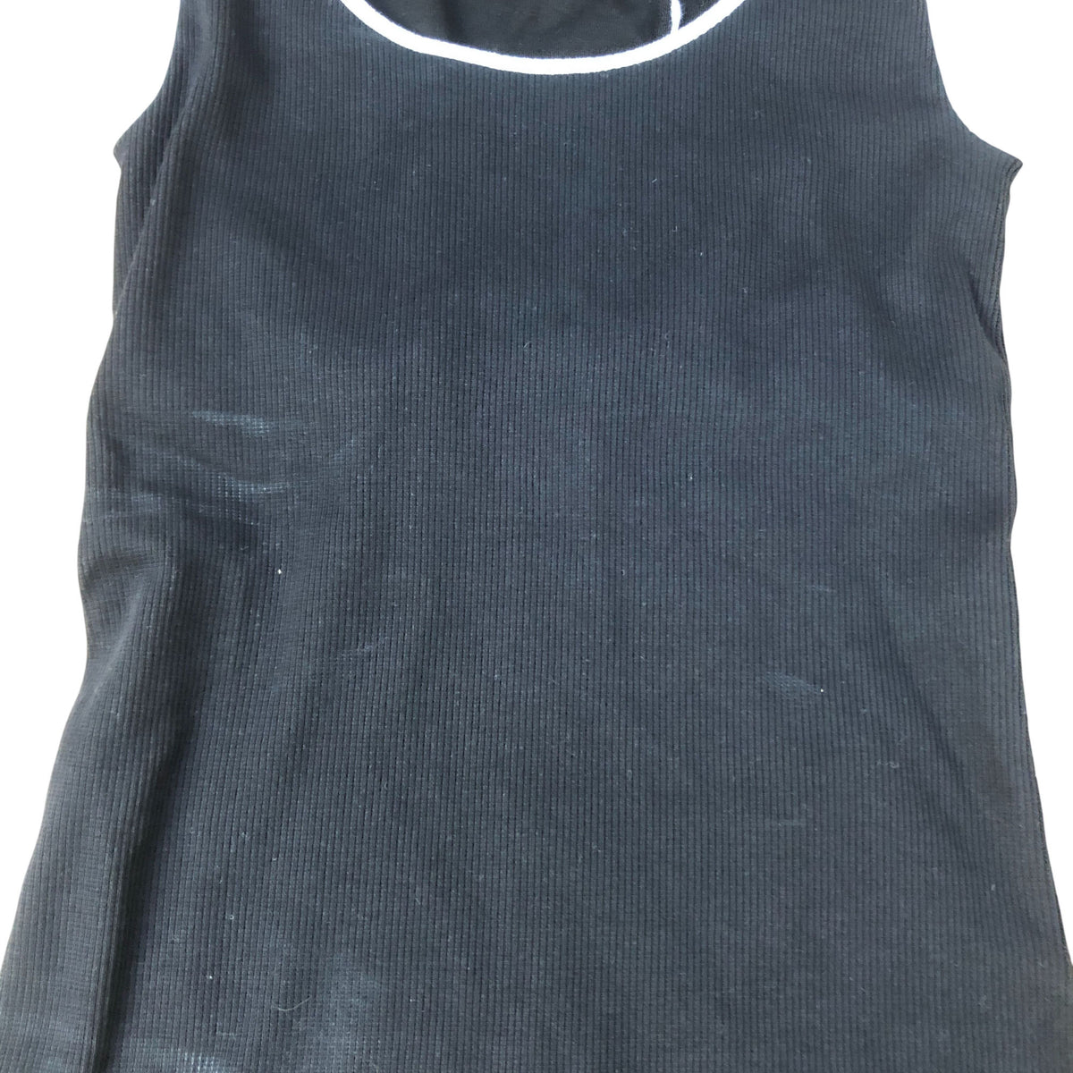 Baukjen Tank Top Women Organic Cotton Size UK6 Ribbed Black Sleeveless