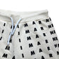 Marni Boys Shorts Age 8 Cream with Black Lettering Elastic Waistband