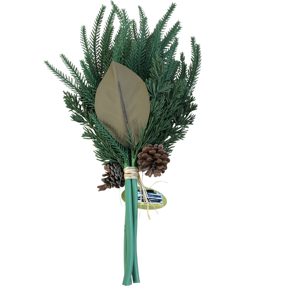 Artificial Eucalyptus Bouquet With Pinecones Green Leaves Pine Fern Decoration