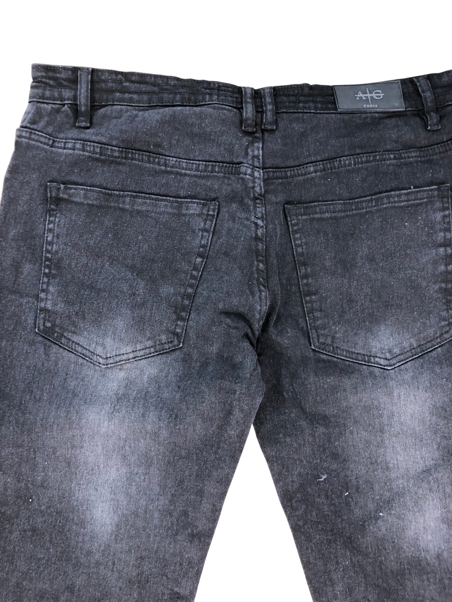 AVANT-GARDE Staple Jeans 36W 30L Men's Black Slim Fit Stretch Denim