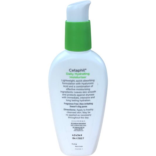 CETAPHIL Daily Hydrating Moisturiser 88ml Sensitive Skin Lightweight Formula