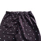 Women's Curve Chocolate Brown Polka Dot Cropped Leggings Casual Cotton Blend