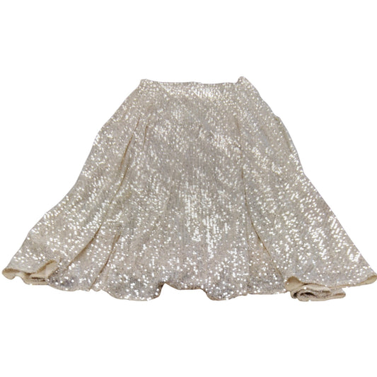 Stunning Sequin Skirt UK12 Women's Party Dress Elegant Gold Glitter Shine