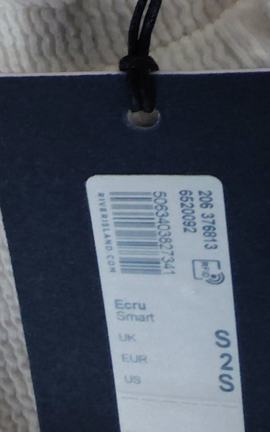 River Island Studios Men’s White Shorts Size UK M Athletic Style With Pockets