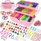 SANLEBI DIY Loom Band Kit 32 Bright Colors 15000 Pieces Craft Set For Kids