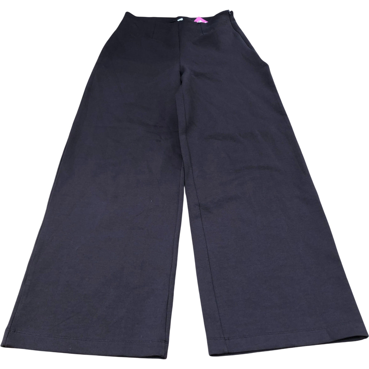 Wide Leg Trousers UK 8 Women's Brown Cotton Blend Stretchy Style