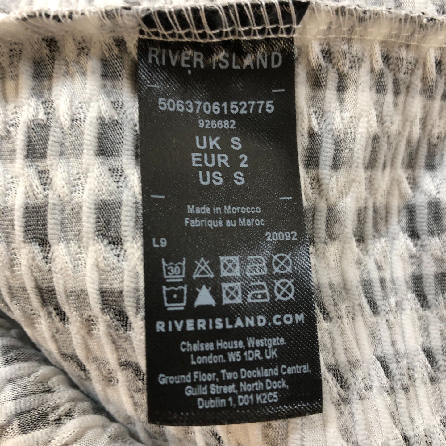 River Island Women's Black White Gingham Dress Size UK S Adjustable Straps