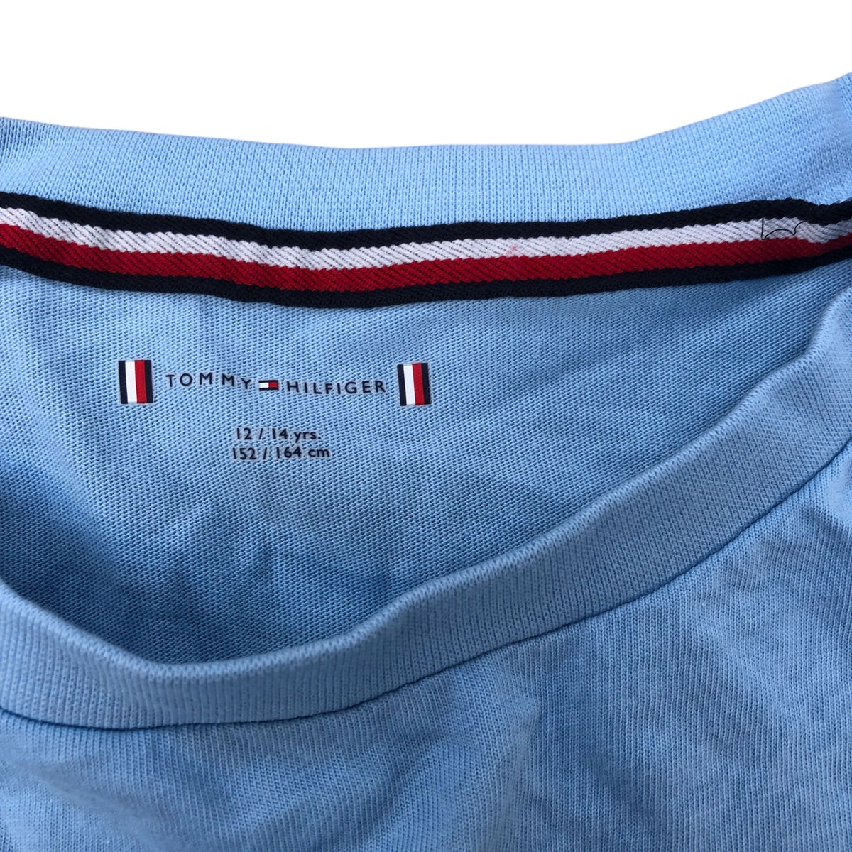 Tommy Hilfiger Kids T Shirt Light Blue Size 12-14 Years