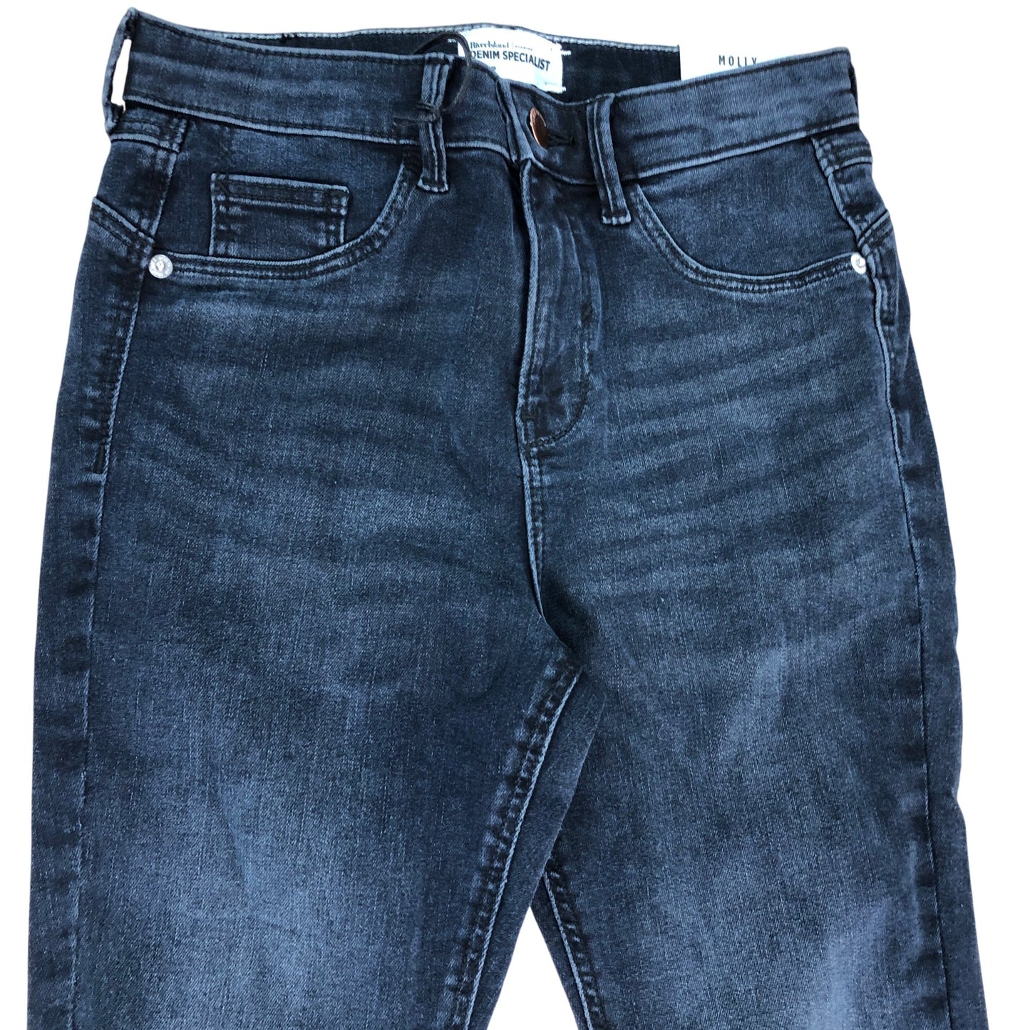 River Island Molly Skinny Jeans UK8 Women's Denim Black Stretch Fit