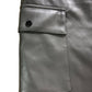 River Island Grey Leather Effect Skirt UK8 Women's Pockets