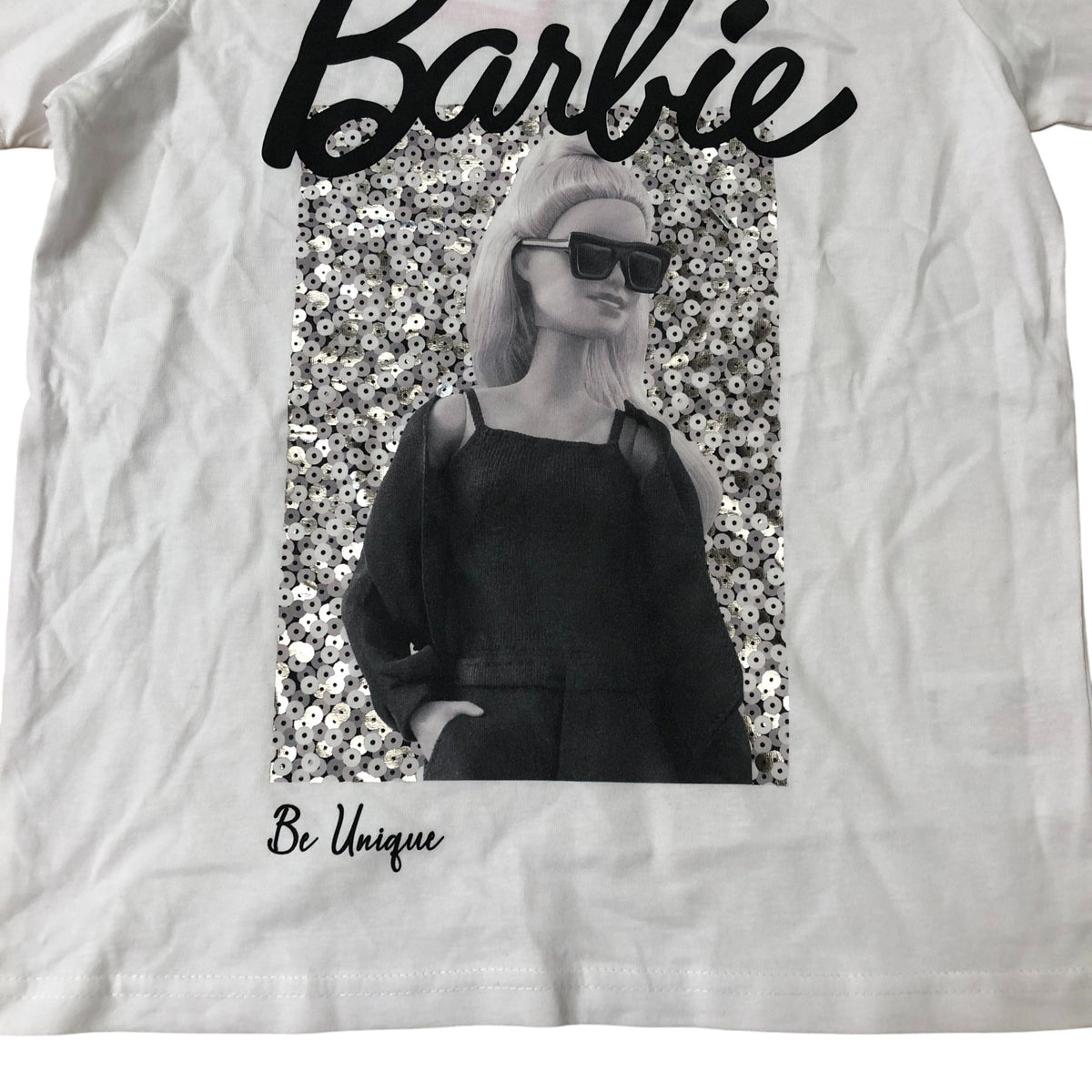 Barbie Graphic Kids T-Shirt Size 9-10 Years White Top Be Unique