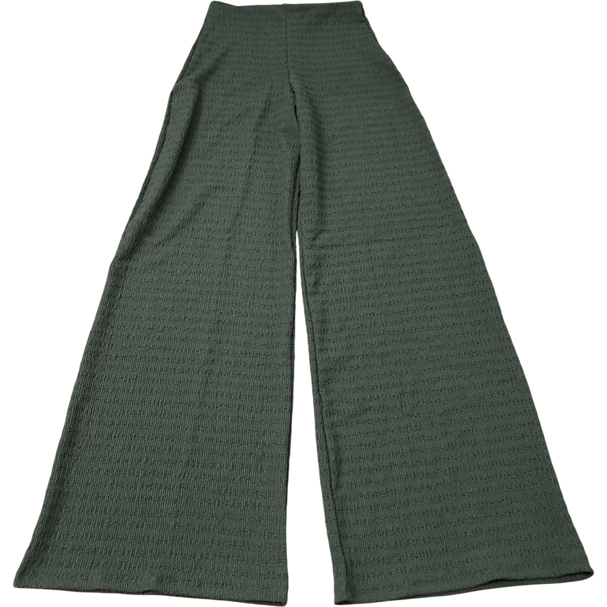 River Island High Waist Wide Leg Trousers Olive Green