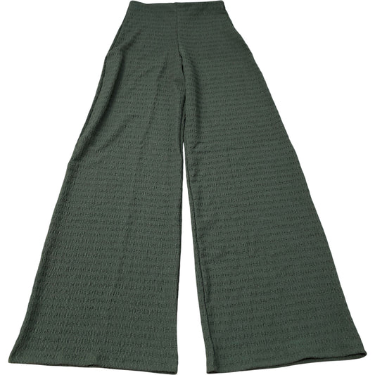 River Island High Waist Wide Leg Trousers Olive Green