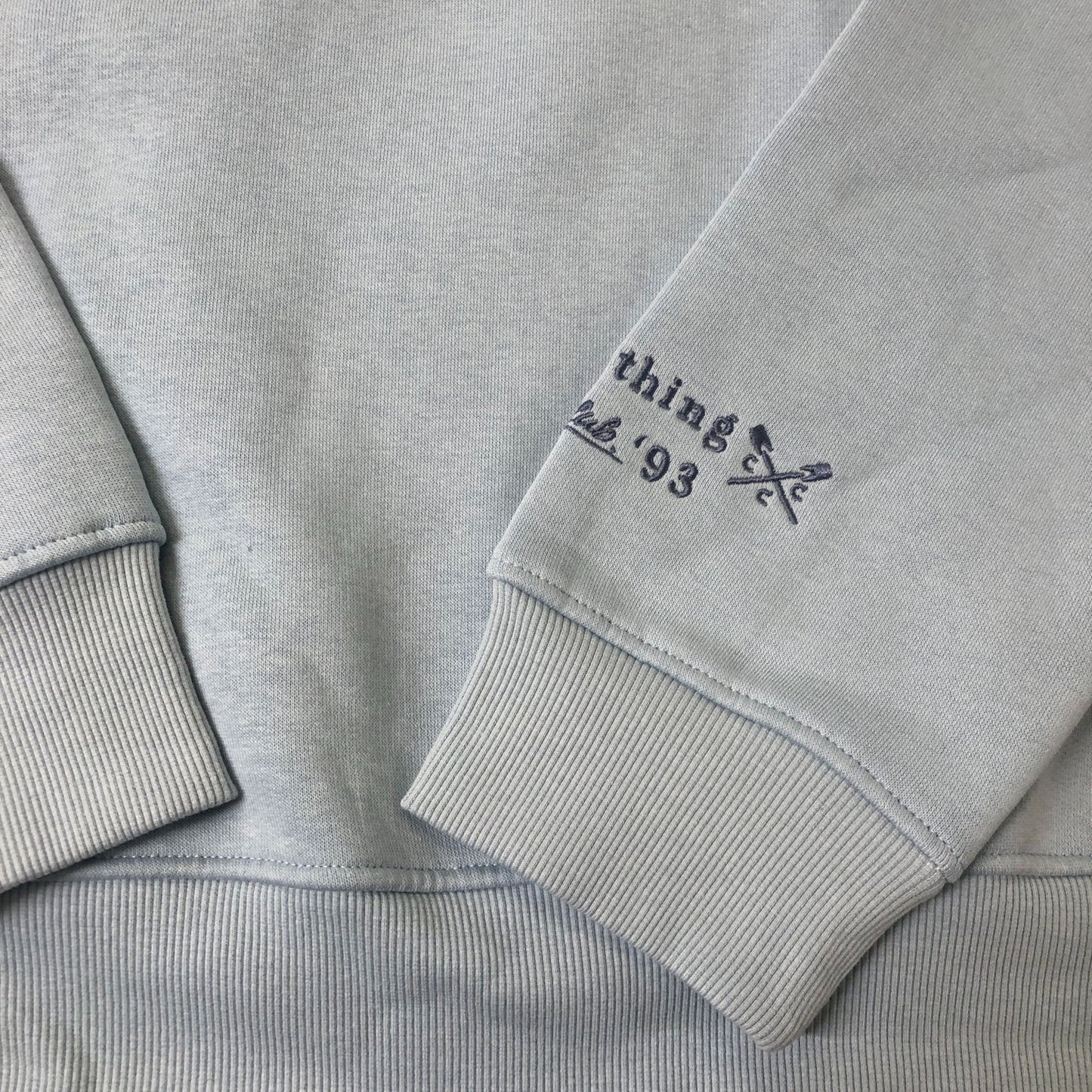 Crew Clothing Company Sweatshirt Size L Light Blue Cotton Blend
