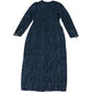 Indigo Paisley Print Denim Midi Dress With Front Zip Size 8