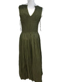 River Island Khaki Summer Safari Dress UK16 Women's Casual Midi Sleeveless
