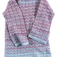 River Island Mini Pink Knit Dress 12-18 Months Girls Long Sleeve Chevrons
