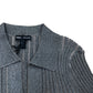 River Island Long Sleeve Fitted Grey Glitter Top Tassel Detail