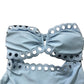 Women's Blue Cut Out One Piece Swimsuit Bathing Suit UK14