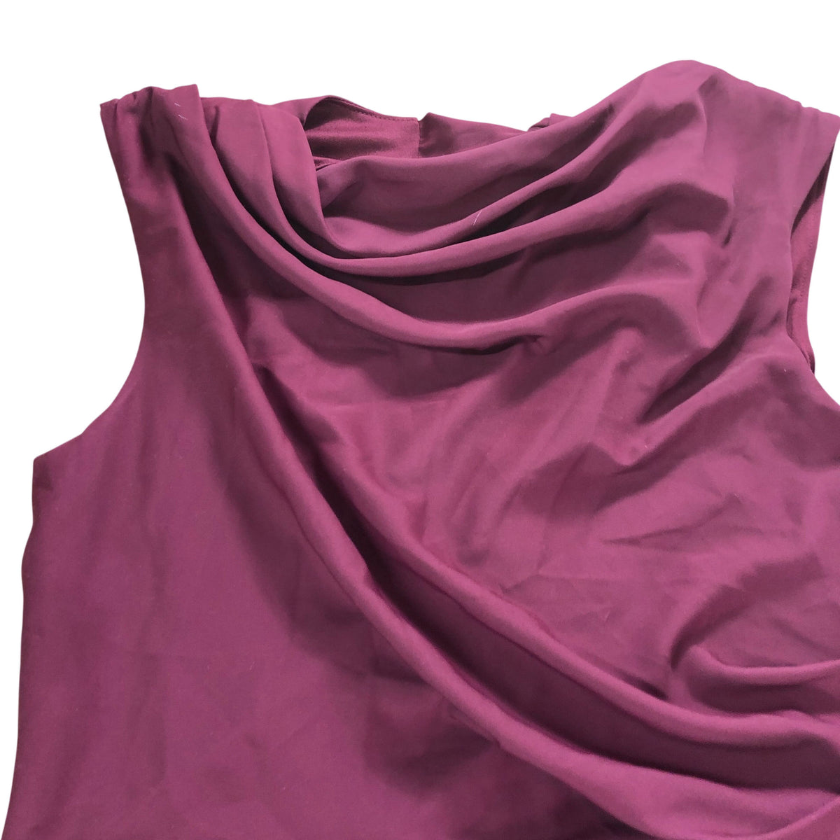Lipsy London UK16 Women's Rose Print Midi Dress Burgundy