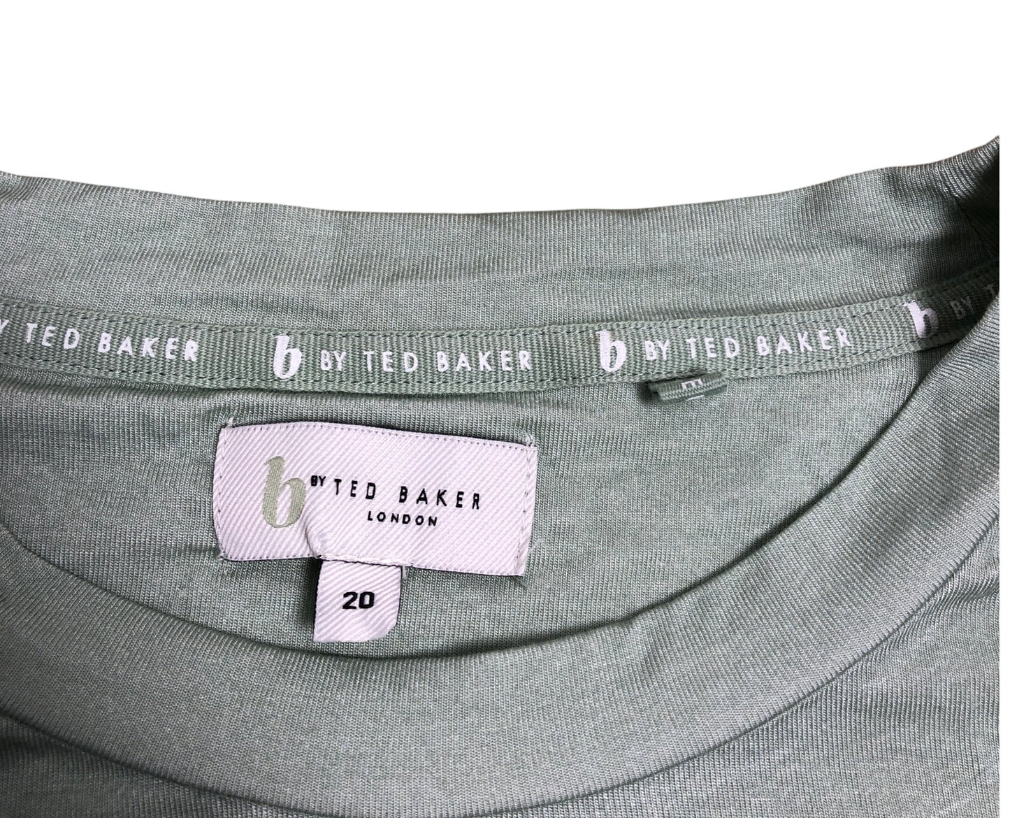 By Ted Baker Women's Floral Print T-Shirt UK20 Green Short Sleeve Top