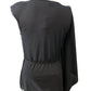 River Island Black Ribbed Top Size S Women's Stylish Loose Fit Casual Wear