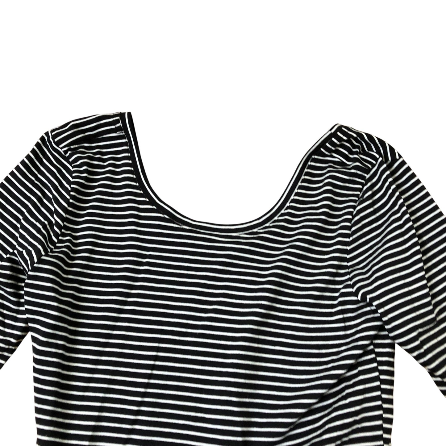 Boden Long Sleeve Top Women's Striped Scoop Neck Black White UK10