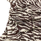 River Island Women's Animal Print Tunic Top UK Small Brown Short Sleeve