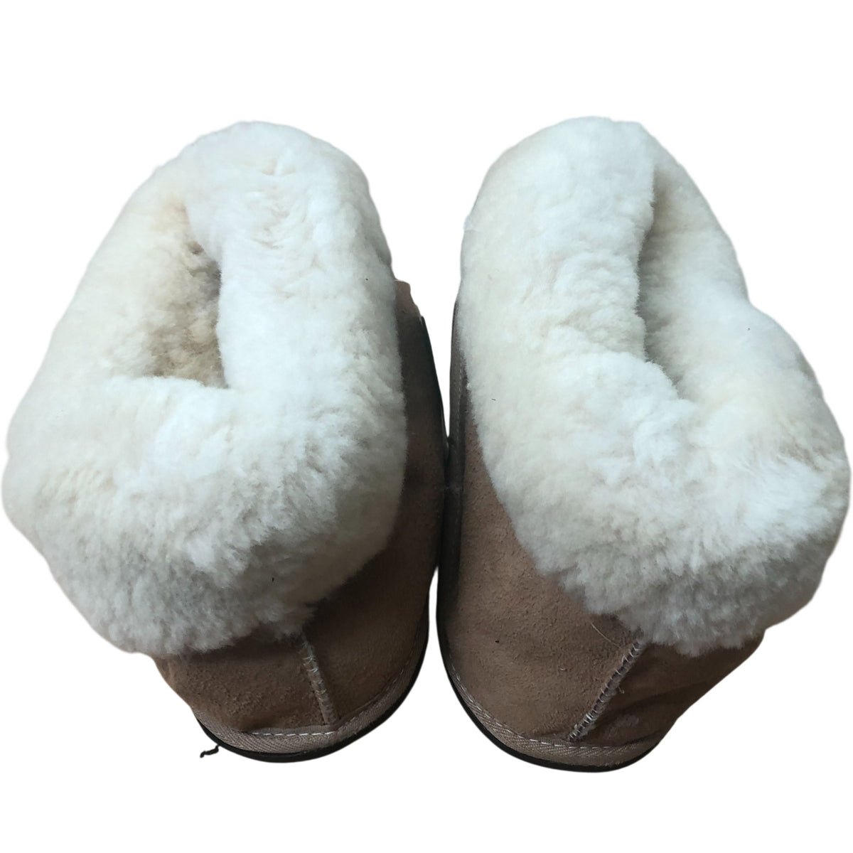 JCP Leathers Womens Genuine Sheepskin Slippers Tan Warm Cozy Shoes