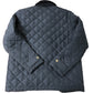 Premium Women's Puffer Jacket Size M Quilted Navy With Cord Collar