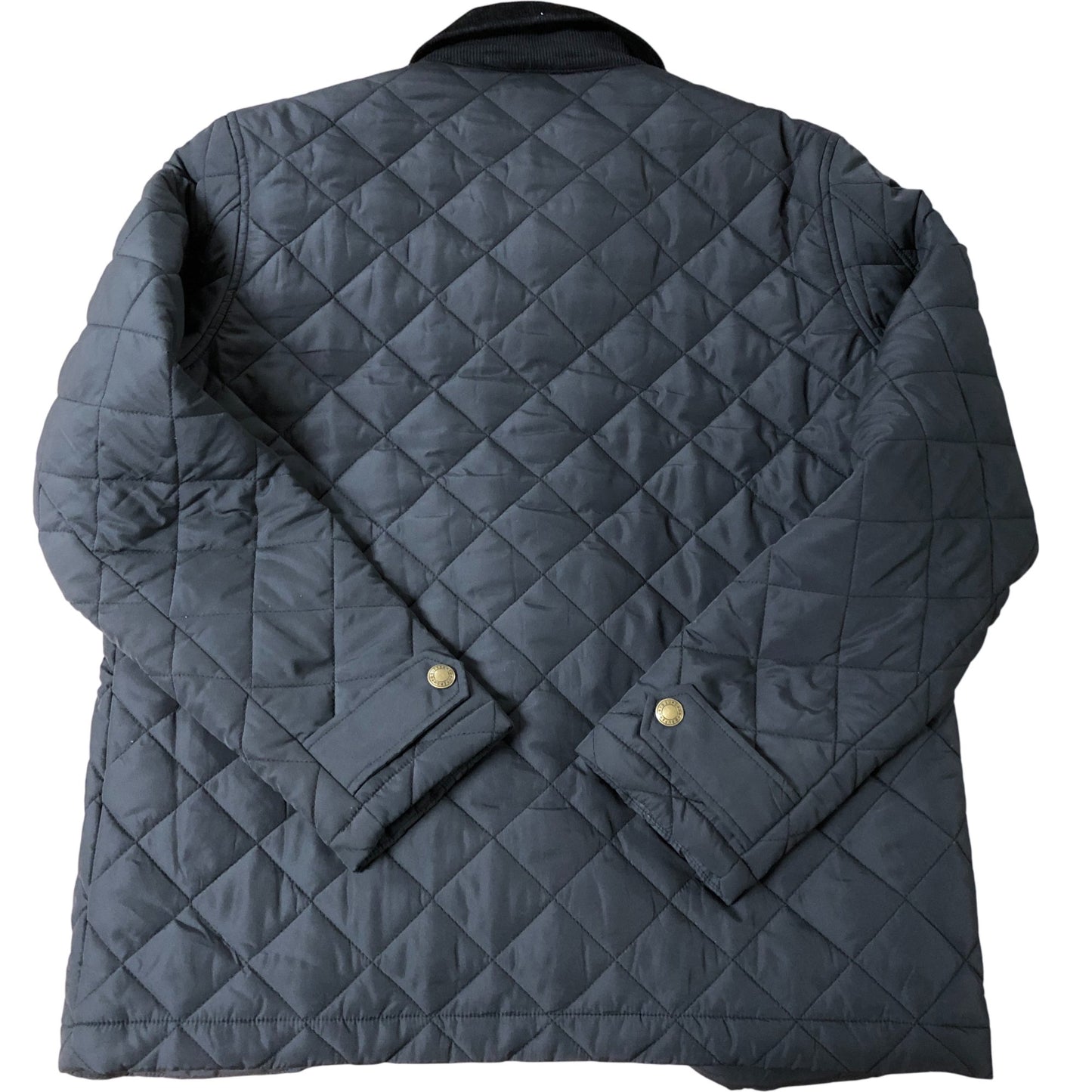 Premium Women's Puffer Jacket Size M Quilted Navy With Cord Collar