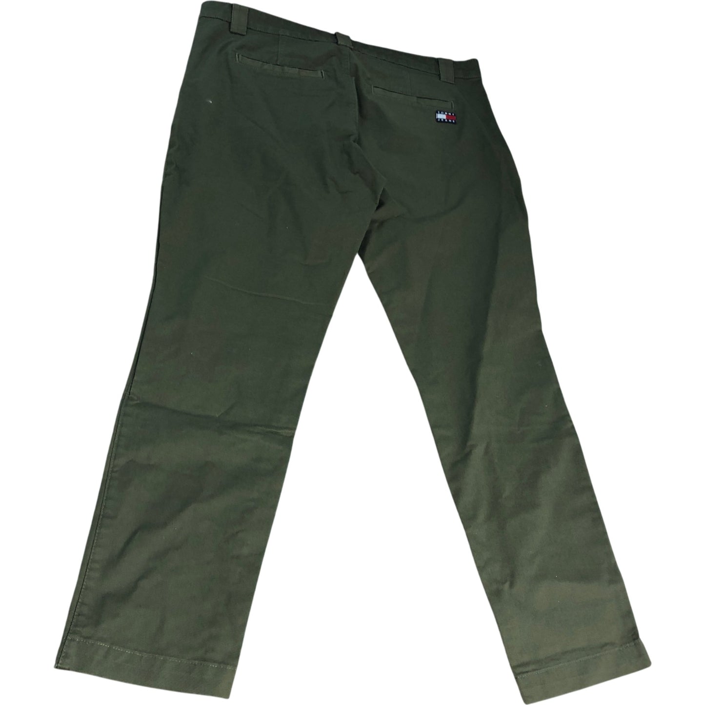 Tommy Jeans Chinos 36x30 Men's Casual Olive Green Stretch Comfortable