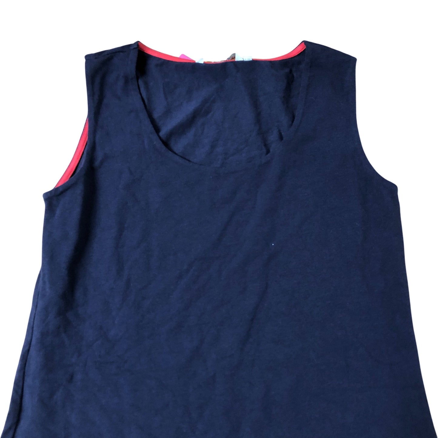 Boden Women's Activewear Tank Top  Navy Blue Red Trim UK12