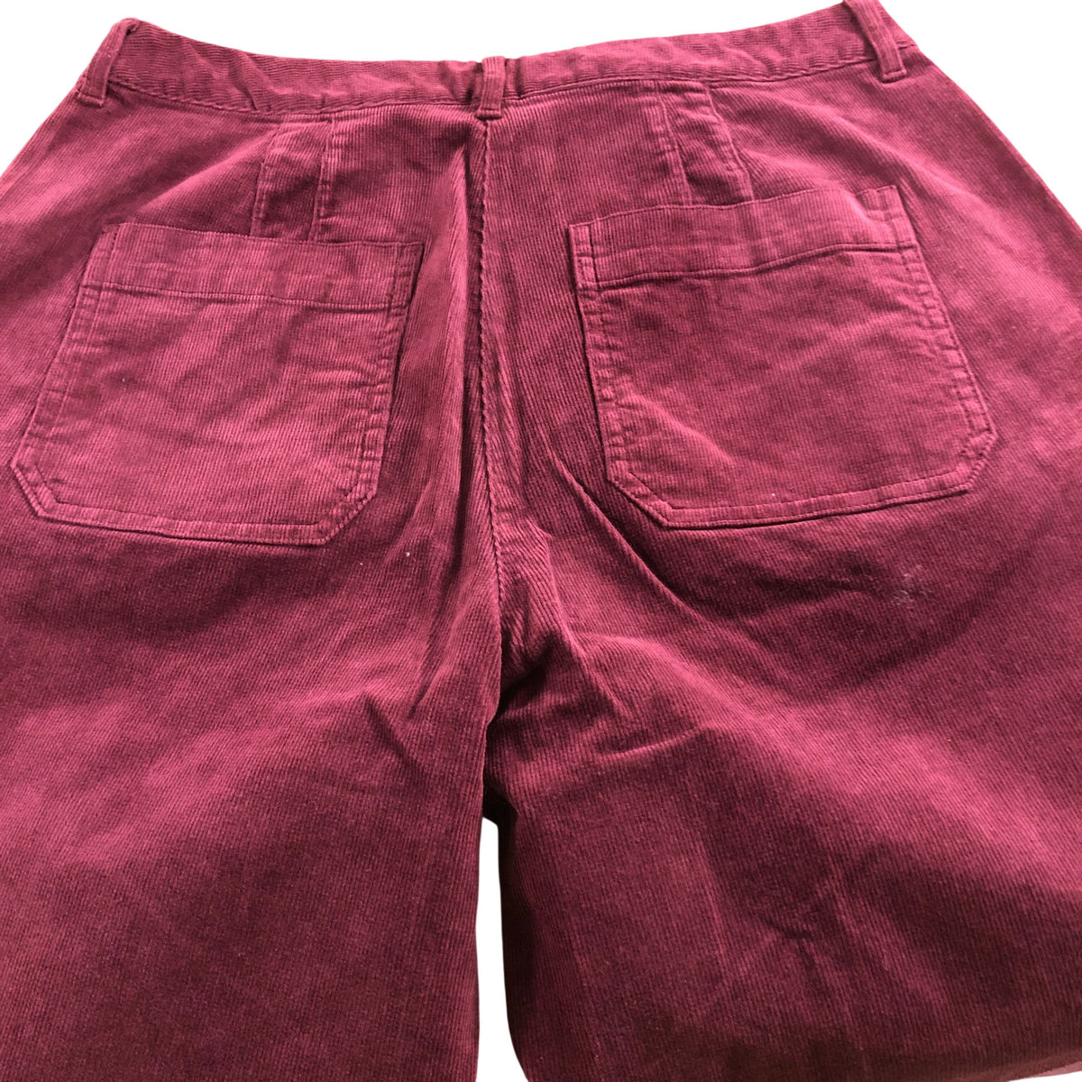 Ella Cord Wide Leg Trousers UK14 Women's Mid Plum Organic Cotton