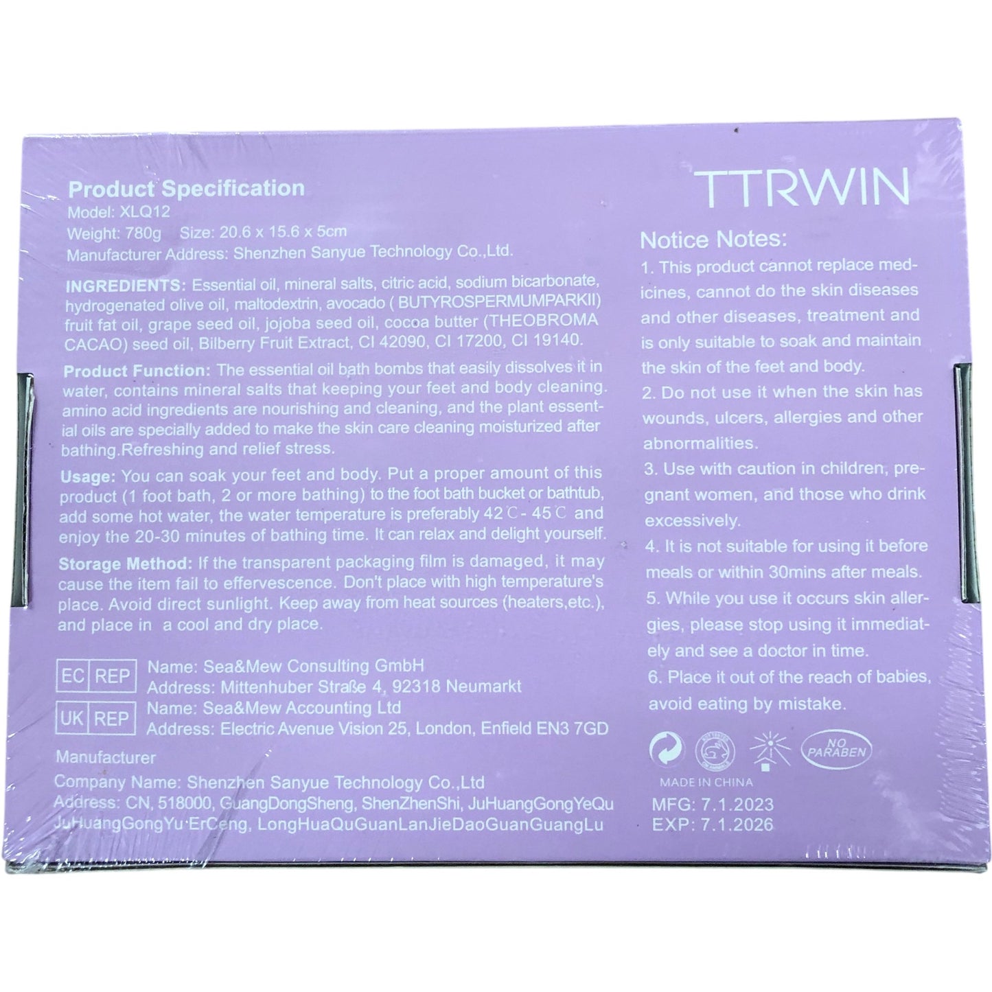 TTRWIN Bath Bombs Gift Set 12 Pack Essential Oils Relaxation Bath Additives