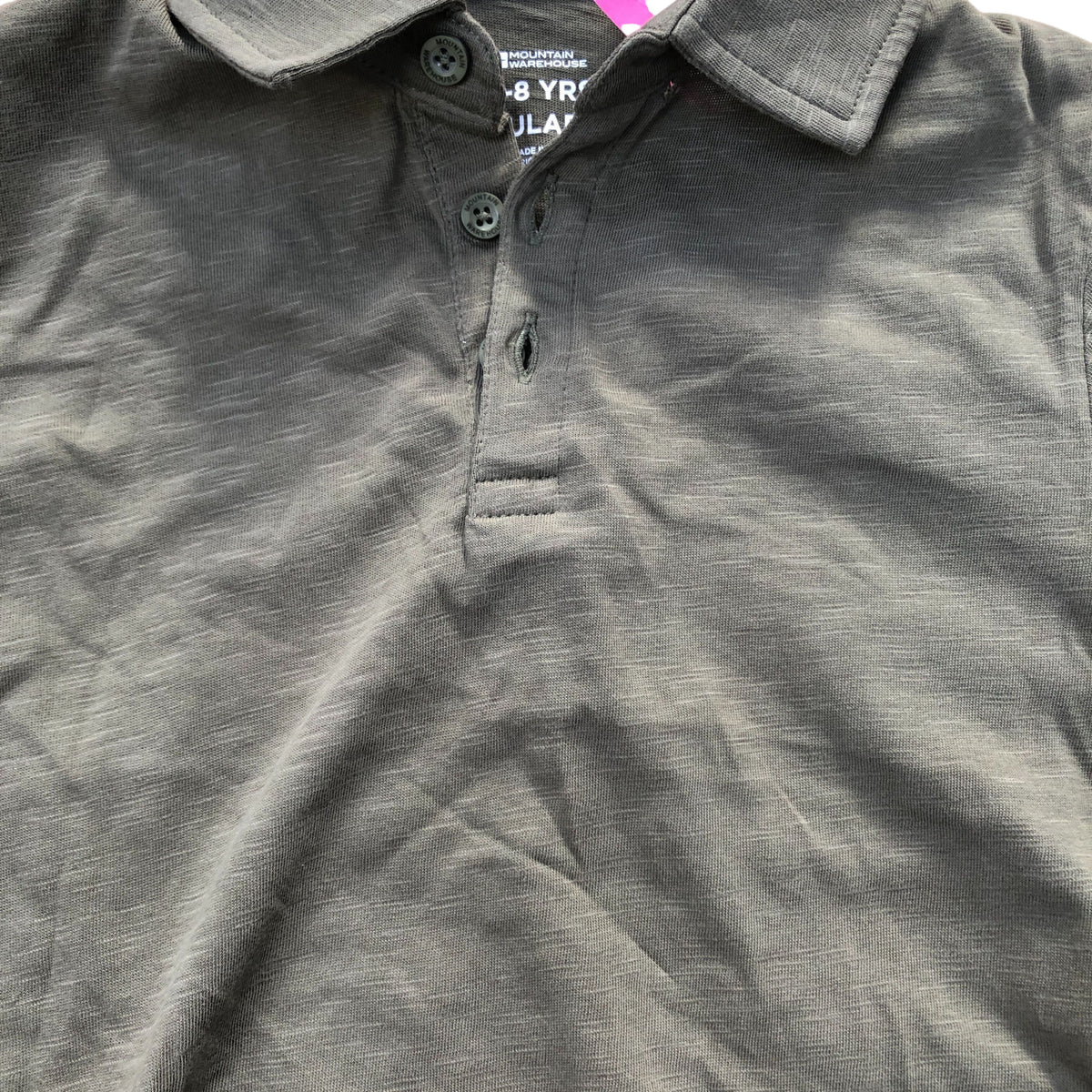 Mountain Warehouse Polo Shirt Age 7-8 Years Boys Olive Green Short Sleeve