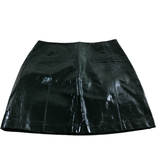 River Island Green Faux Leather Skirt UK10 Women's Pencil
