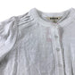 Boden White Long Sleeve Frill Henley Top - Size 10